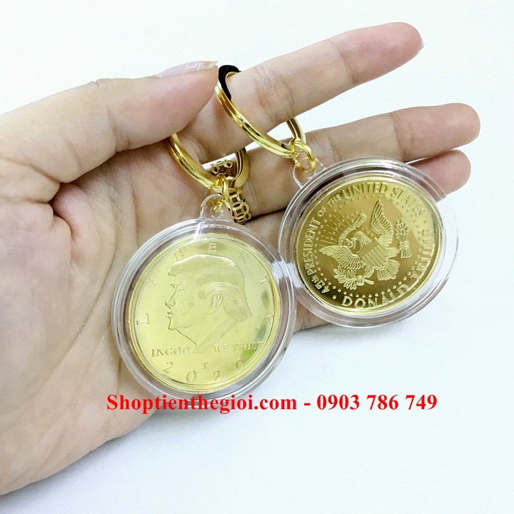 Móc khóa xu hình Trump - SP005258 